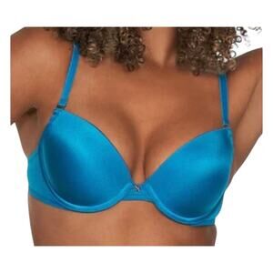NWT! Frederick's of Hollywood Exxtreme Cleavage Teal Blue Bra 32C